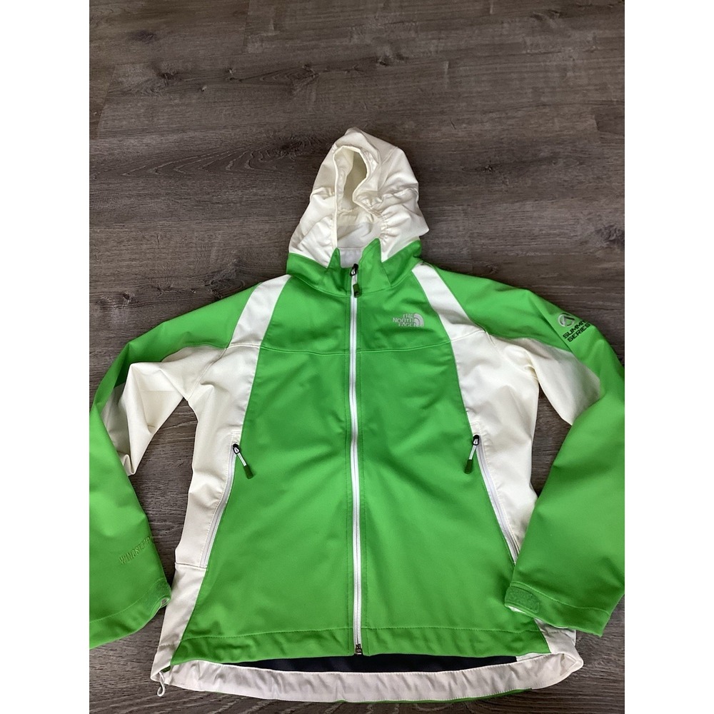 The North Face Summit Series Womens M Windstopper Jacket Green White Full Zip